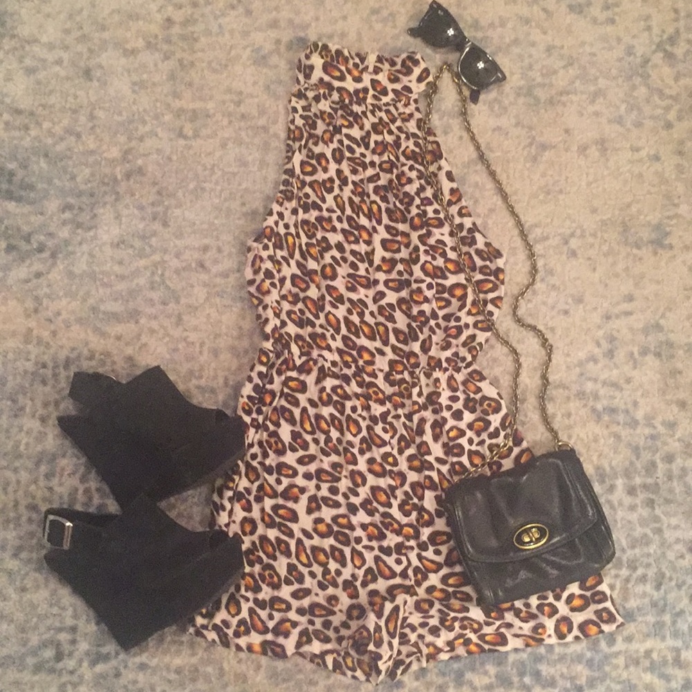 Sparkle and Fade leopard romper